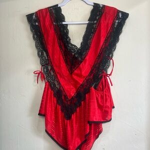 Vintage red lingerie nighty